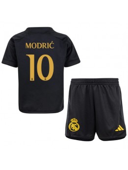 Billige Real Madrid Luka Modric #10 Tredjedraktsett Barn 2023-24 Kortermet (+ Korte bukser)